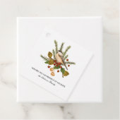 Chickadee Pine Branch Holly kerstcadeau Bedankjes Labels (In situ)