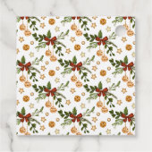 Chickadee Pine Branch Holly kerstcadeau Bedankjes Labels (Achterkant)