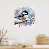 Chickadee-Poster Poster (Keuken)