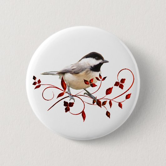 Chickadee Ronde Button 5,7 Cm (Voorkant)