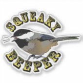 Chickadee Schattige Bird Squeaky Beeper Funny Natu Sticker (Voorkant)