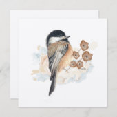 Chickadee schilderij Waterverf (Voorkant / Achterkant)