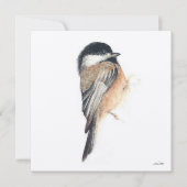 Chickadee schilderij Waterverf Kaart (Voorkant)