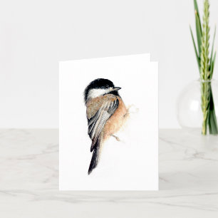 Chickadee schilderij Waterverf Kaart