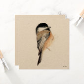 Chickadee schilderij Waterverf Kaart