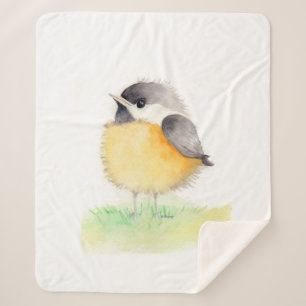 Chickadee Sherpa Blanket Deken