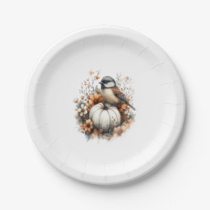 Chickadee Shirt Country Pumpkin Papieren Bordje
