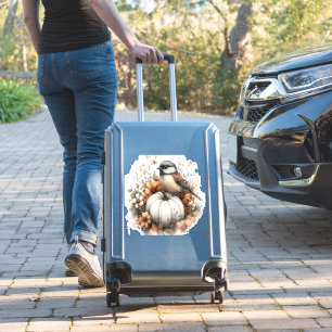 Chickadee Shirt Country Pumpkin Sticker