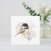 Chickadee Songbird Waterverf (Staand voorkant)