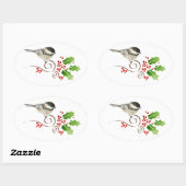 Chickadee Stickers Noël étiquettes (Feuille)