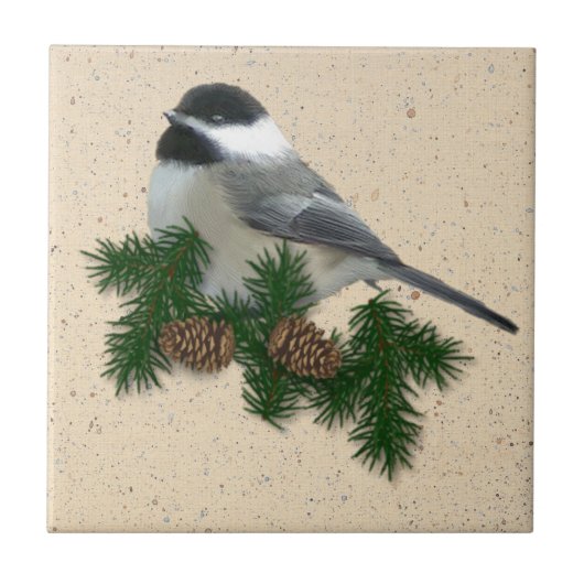 Chickadee Tile Tegeltje (Voorkant)