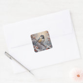 Chickadee Vierkante Sticker (Envelop)