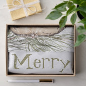 Chickadee Vogel Winter Kerstmis Tissuepapier (Geschenk)