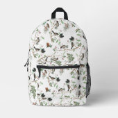 Chickadee Vogels Bessen & Pinecones Waterverf Bedrukte Rugzak (Voorkant)