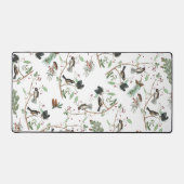 Chickadee Vogels Bessen & Pinecones Waterverf Bureaumat (Voorkant)