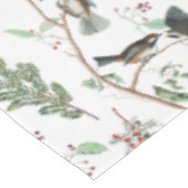 Chickadee Vogels Bessen & Pinecones Waterverf Tafelkleed (Gekanteld)