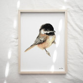 Chickadee Waterverf Art Print