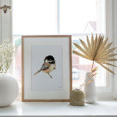Chickadee Waterverf Art Print