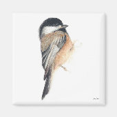 Chickadee Waterverf kunstmagneet Magneet (Voorkant)