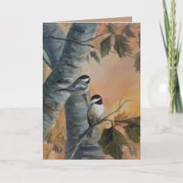 Chickadees 5 x 7 bedankkaart