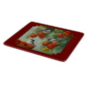 Chickadees Apple Harvest Red Snijplank (Hoek)