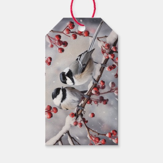 Chickadees Cadeaulabel (Voorkant)