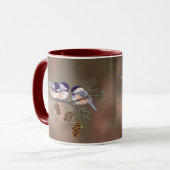 CHICKADEES EN PINECONES VAN SHARON SHARPE MOK (Voorkant links)