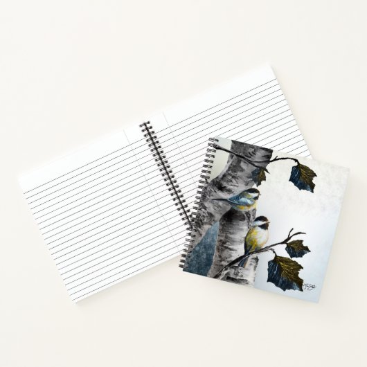 "Chickadees" [ontwerp 2] Diverse formaten Notitieboek (Binnen)