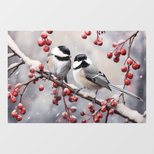 Chickadees Raamsticker (Vel)