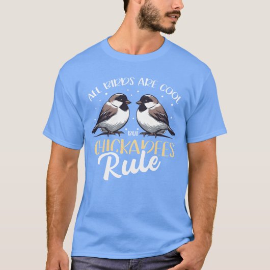 Chickadees Rule Bird Chickadee jongen T-shirt (Voorkant)