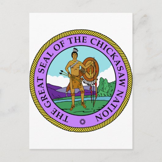 Chickasaw Seal Briefkaart (Voorkant)