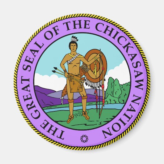 Chickasaw Seal Magneet (Voorkant)