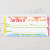 Chicken 2 Baby shower Invitation Kaart (Achterkant)