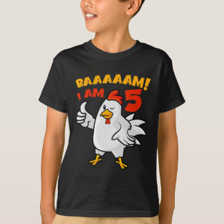 Chicken 5th Birthday Party Farm Chick Rnyard Cluck T-shirt