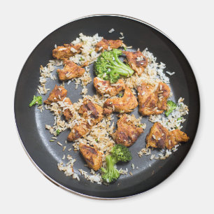 Chicken and Broccoli Stir Fry Refkoelkast Magnet Magneet