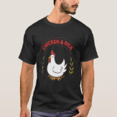 Chicken And Rice Weightlifter Bodybuilder Eating T-shirt (Voorkant)