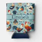 Chicken and Rooster Design Personaliseren Blikjeskoeler (Voorkant)