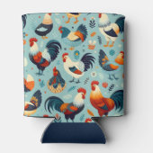 Chicken and Rooster Design Personaliseren Blikjeskoeler (Achterkant)