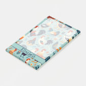 Chicken and Rooster Design Personaliseren Post-it® Notes (Schuin)