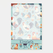 Chicken and Rooster Design Personaliseren Post-it® Notes (Voorkant)