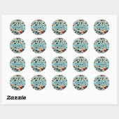 Chicken and Rooster Design Personaliseren Ronde Sticker (Vel)