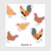 Chicken and Rooster Sticker (Vel)