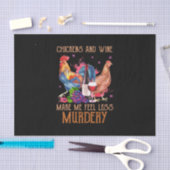 Chicken And Wine Tissuepapier (Craft)