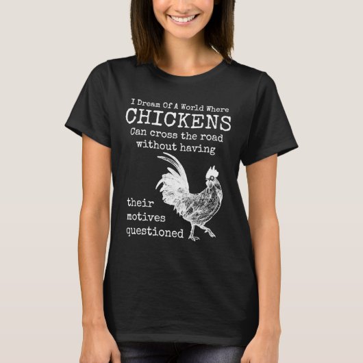 Chicken Animals e Cool Fitted Scoop T-shirt (Voorkant)
