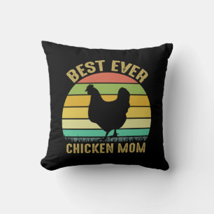 Chicken Art Best Ever Chicken Mama Kussen