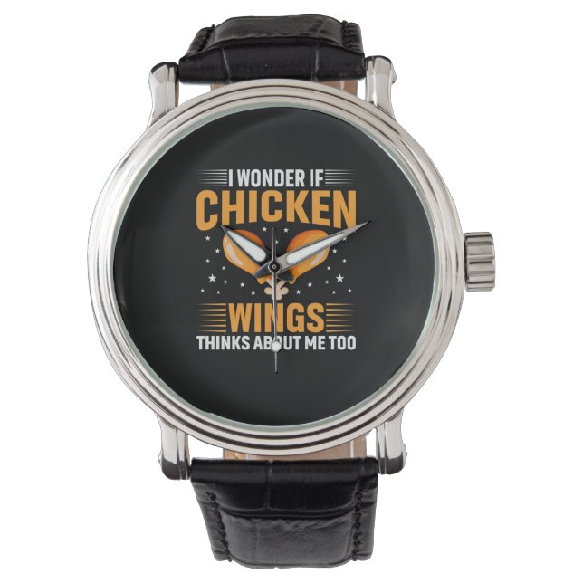 Chicken Art Chicken Wing Horloge (Voorkant)