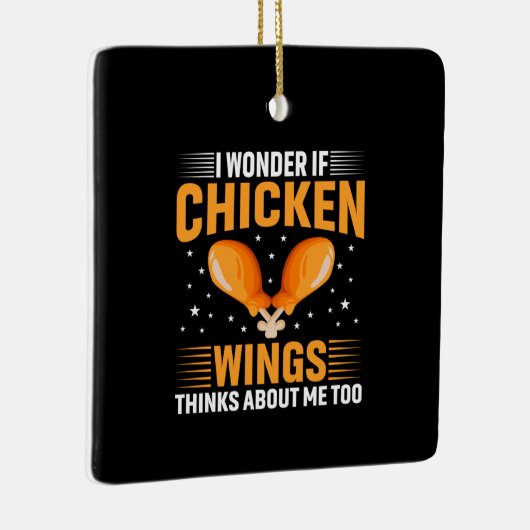 Chicken Art Chicken Wing Keramisch Ornament (Rechts)