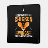Chicken Art Chicken Wing Keramisch Ornament (Links)