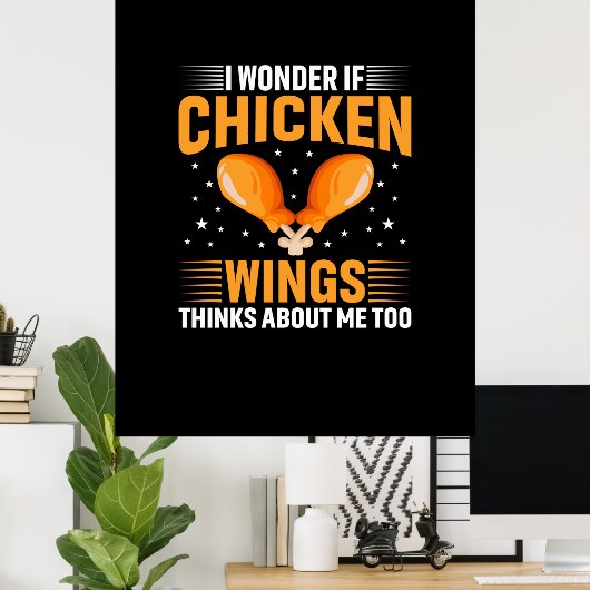 Chicken Art Chicken Wing Poster (Thuiskantoor)
