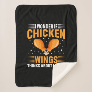 Chicken Art Chicken Wing Sherpa Deken